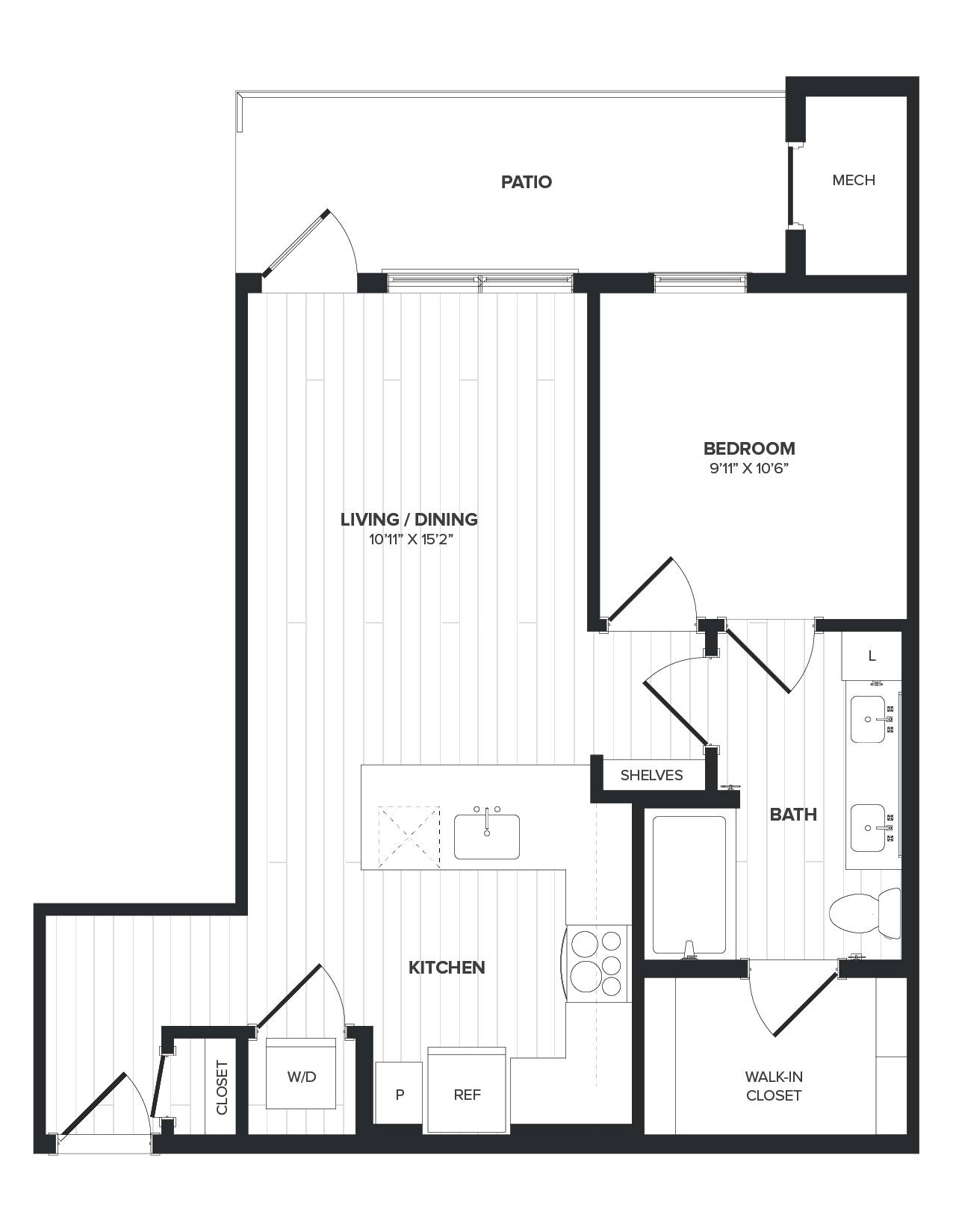 Floor Plan Image of Apartment Apt 02-203